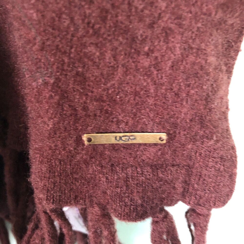 UGG Poncho Sweater Womens L/XL Brown Turtleneck Fringe Wool - Picture 5 of 9